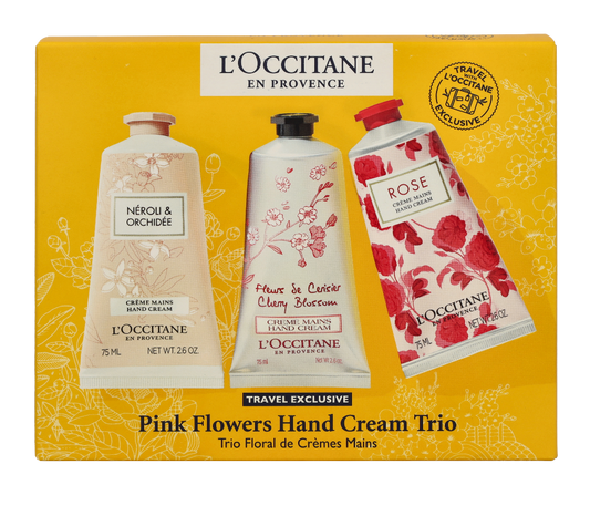 L'Occitane Pink Flowers Hand Cream Trio Set 225 ml