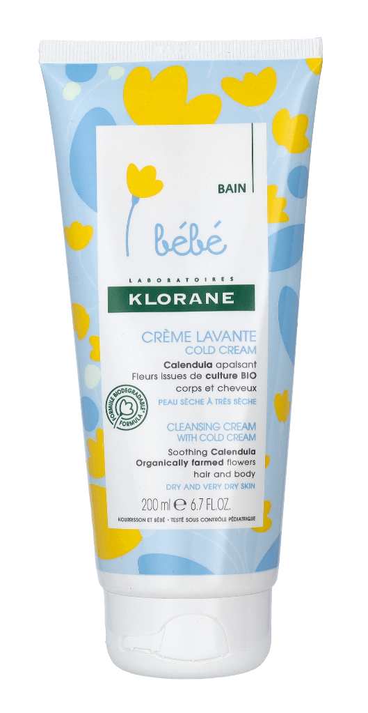 Klorane Bebe Cleansing Cold Cream - Flowers 200 ml