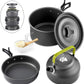 Queta 10-Teilig Cookware Kit Picknick Töpfen Kochgeschirr Campinggeschirr Set für 2-3 Personen Zum Camping Outdoor Wandern Picknick BBQ, Fda Zertifiziert (2-3 Personen)