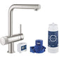 GROHE Blue Home Køkkenarmatur med filter starter kit. L-tud i krom.