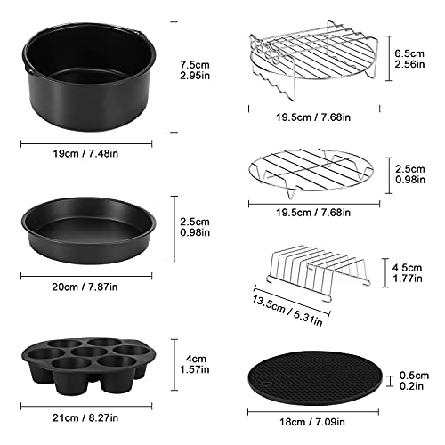 Air fryer xxl tilbehør med ialt 14 stk Airfryer til Princess Ninja Philips Tefal 4,5L 5,2L 5,5L XL airfryer