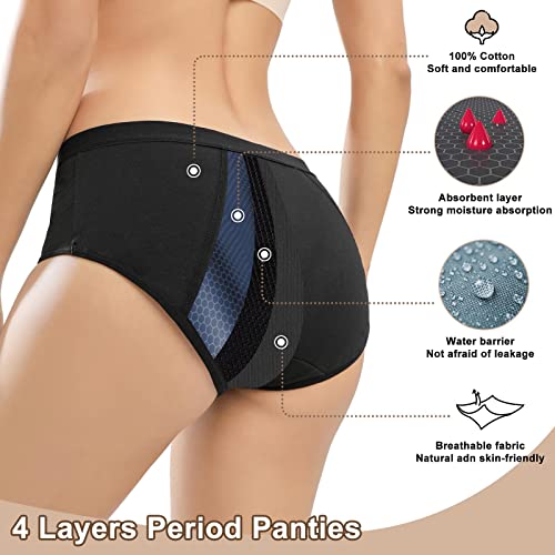 Period Menstrual Panties Reusable Washable Leak-Proof soft