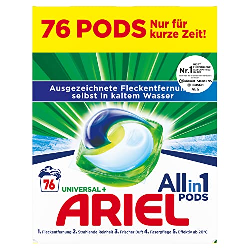 Ariel vaske middel All-in-1 PODS Universal pakke med 76 vasketabs