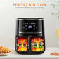 Vusddy 10-delt Dual Zone Hot Air Fryer tilbehør til Ninja Foodi Dobbeltkammer Airfryer Accessories XL sæt 7.6L-9.5L