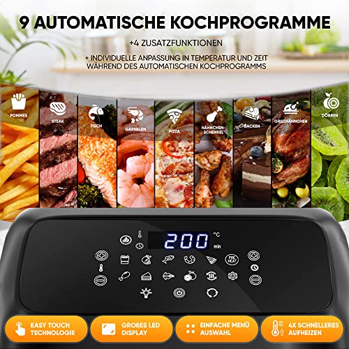 Stillstern 12L Air Fryer XXL med LED-touchscreen og 12 programmer