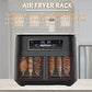 2 Rustfrit Stål Højhastighedsvarmluft-friture Spyd Grillrist til Ninja Foodi AF300EU AF400EU, Vertikalt Spydstativ Sæt - Stativ med Spyd til Dual Zone Air Fryer