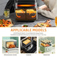 Vusddy 10-delt Dual Zone Hot Air Fryer tilbehør til Ninja Foodi Dobbeltkammer Airfryer Accessories XL sæt 7.6L-9.5L