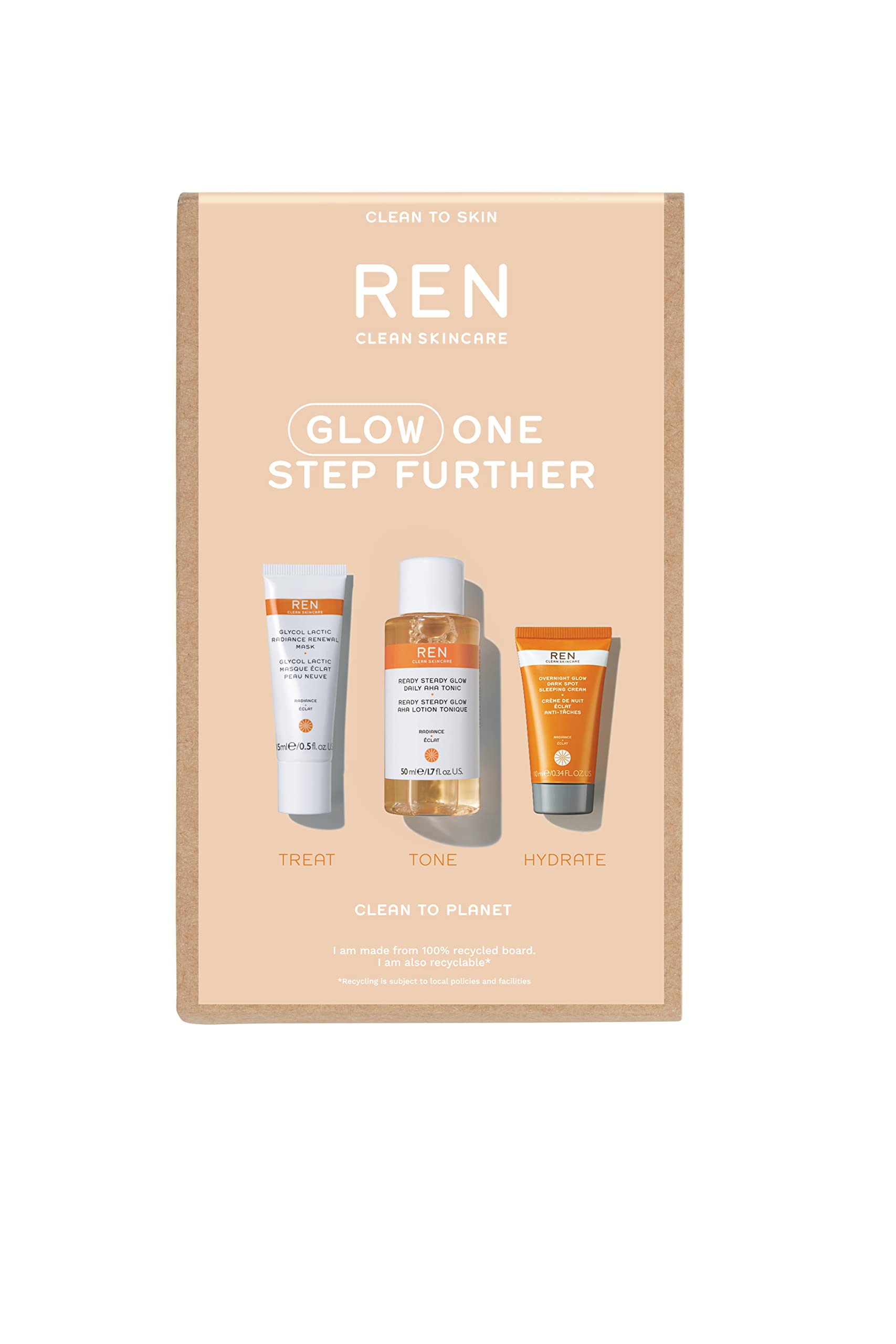 REN Glow One Step Further Set 75 ml