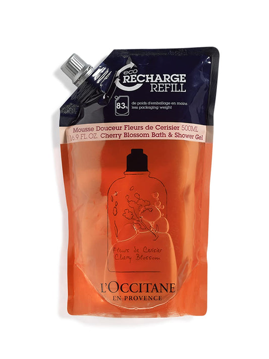 L'Occitane Cherry Blossom Bath & Shower Gel - Refill 500 ml