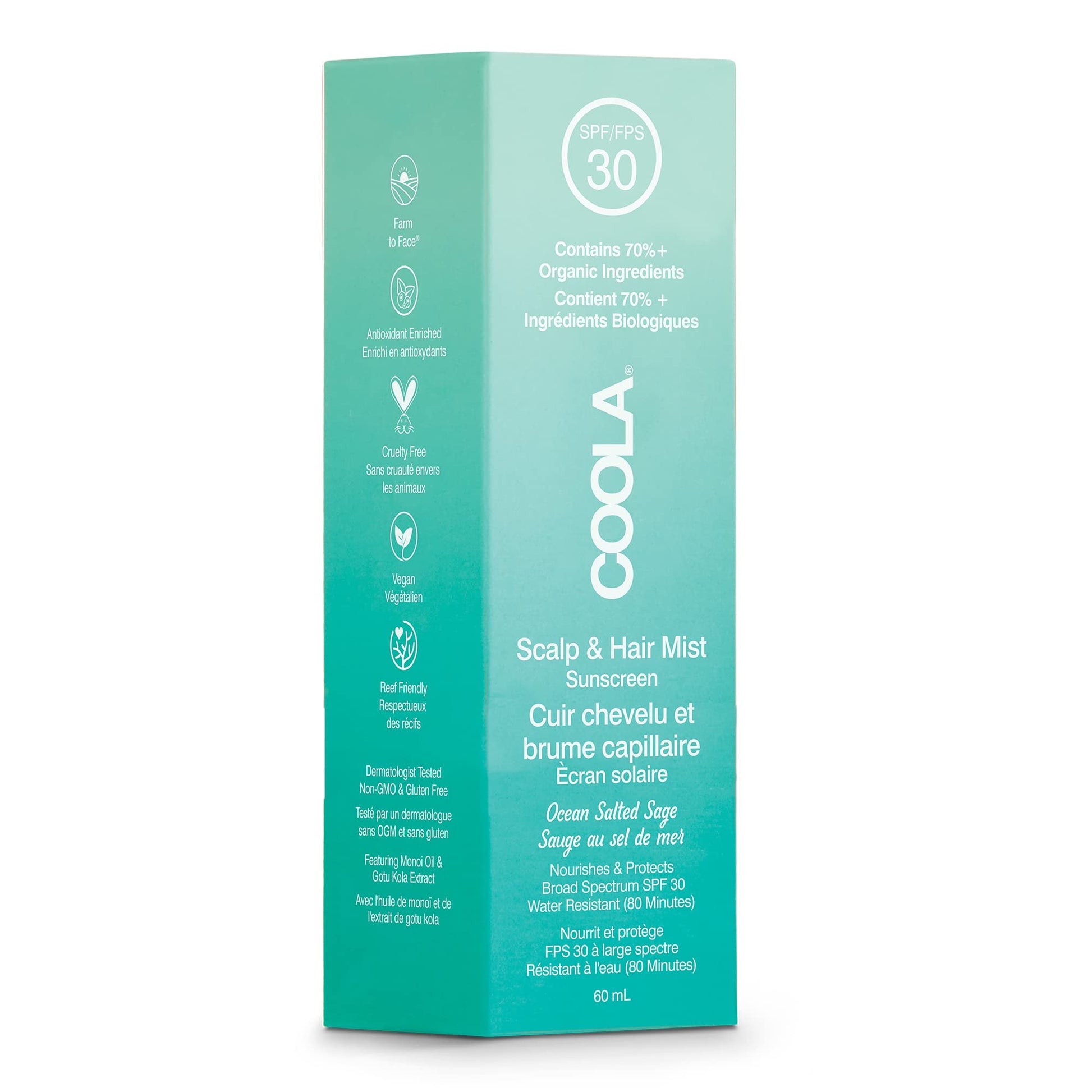 Coola Ocean Salted Sage Scalp & Hair Mist SPF30 59 ml