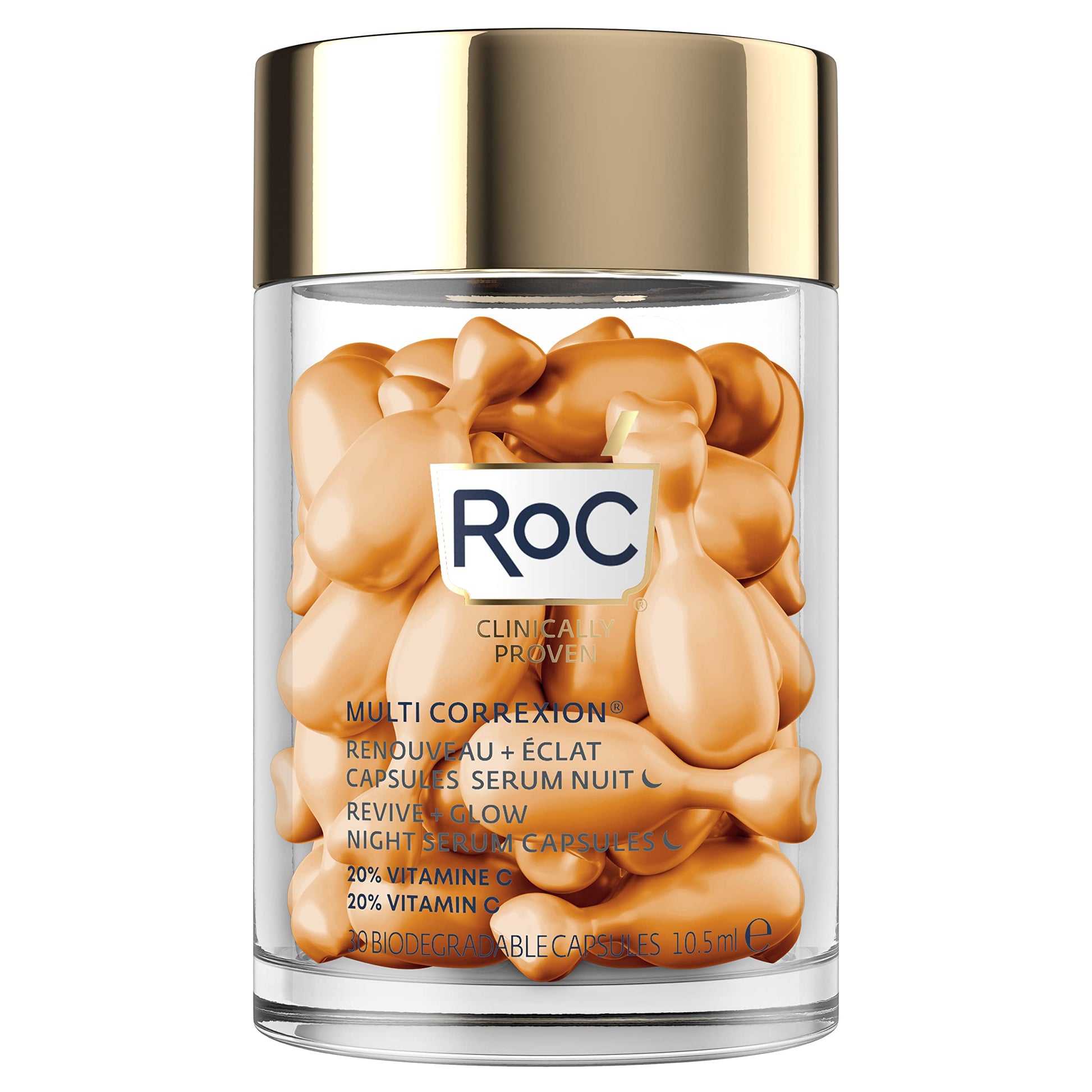 ROC Multi Correxion Revive & Glow Vit. C Night Serum Caps. 10.5 ml